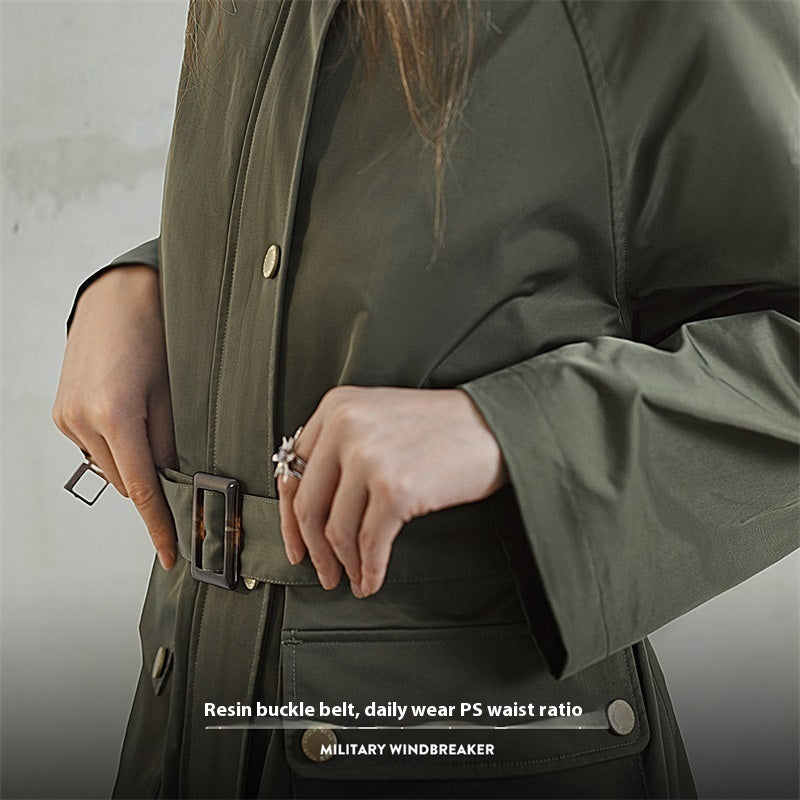 Trench-coat long rétro ample
