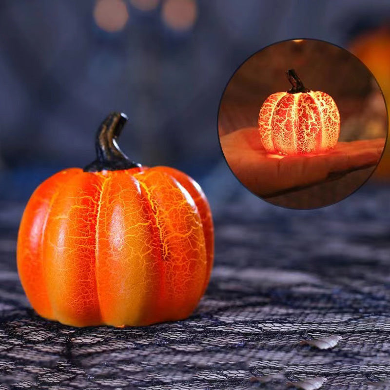 Nouvelle lanterne citrouille d'Halloween, simulation de citrouille, lampe bougie LED en résine, citrouille lumineuse