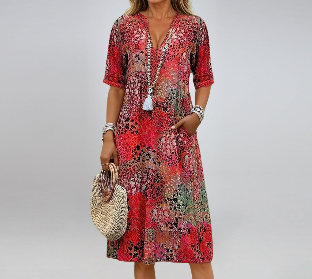 Robe d'été avec poches, vêtements de plage et de vacances
